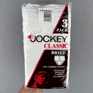 Vintage Jockey Underwear Mens 40 70s 80s Made in USA Y Front Brief Tighty Wighty